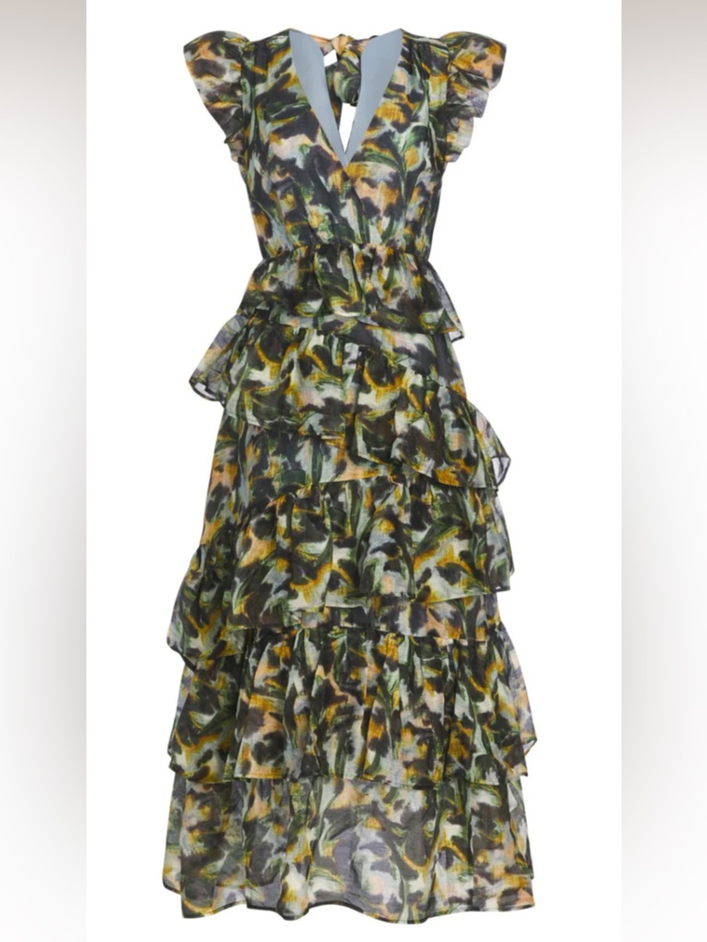 NWT Marie Oliver Marisol Tiered Maxi Dress Floral Print Size 0